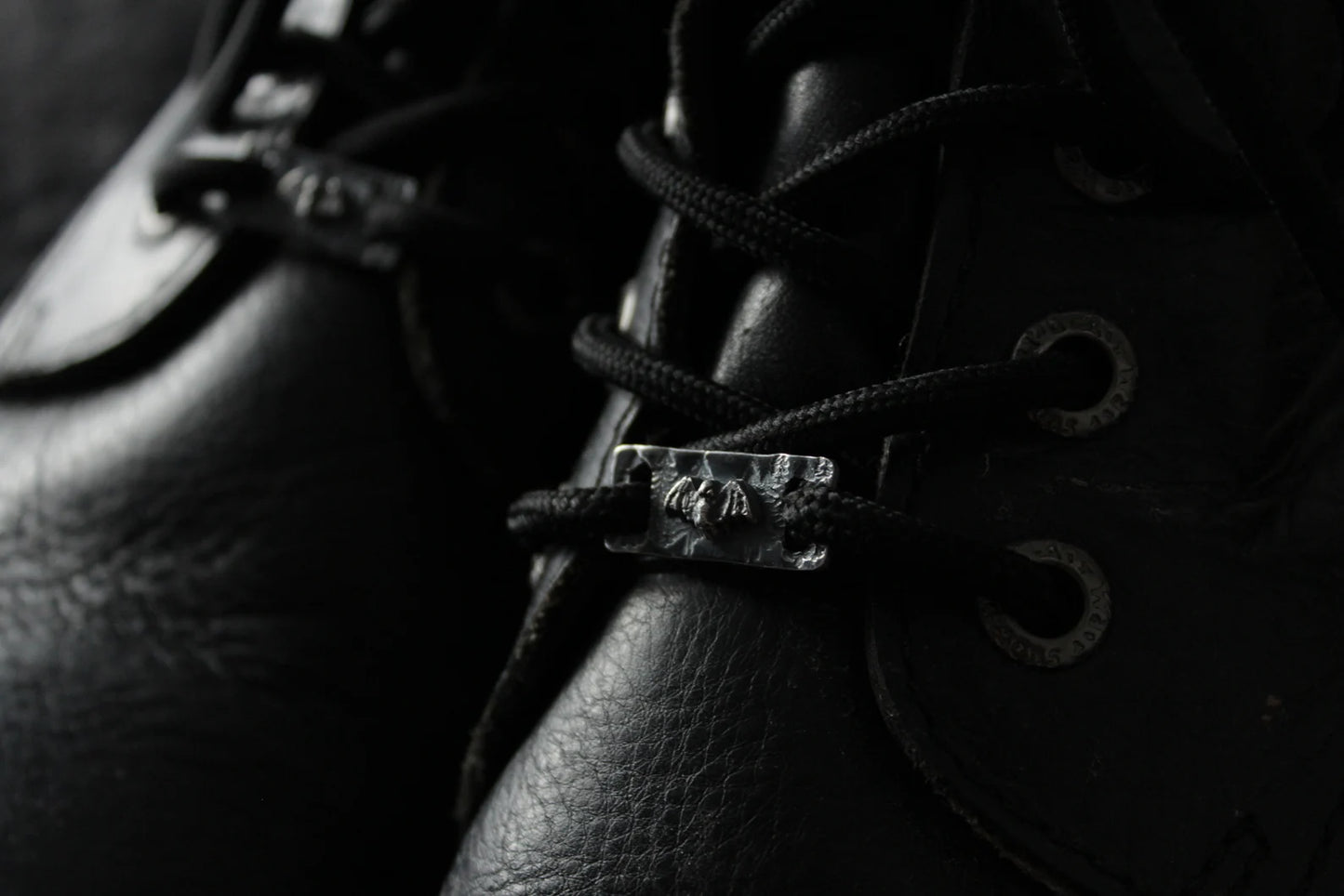 Silver Bat Shoe Lace Buckles
