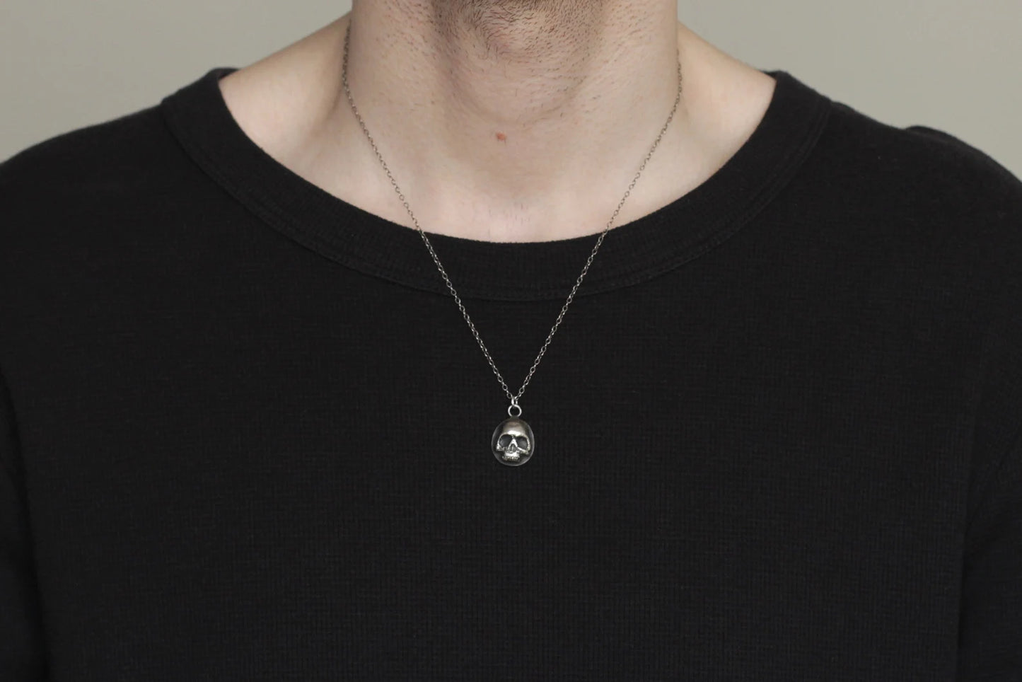 The Silver Catacomb Bundle - Silver Skull Pendant & Silver Ossuary Bone Bracelet