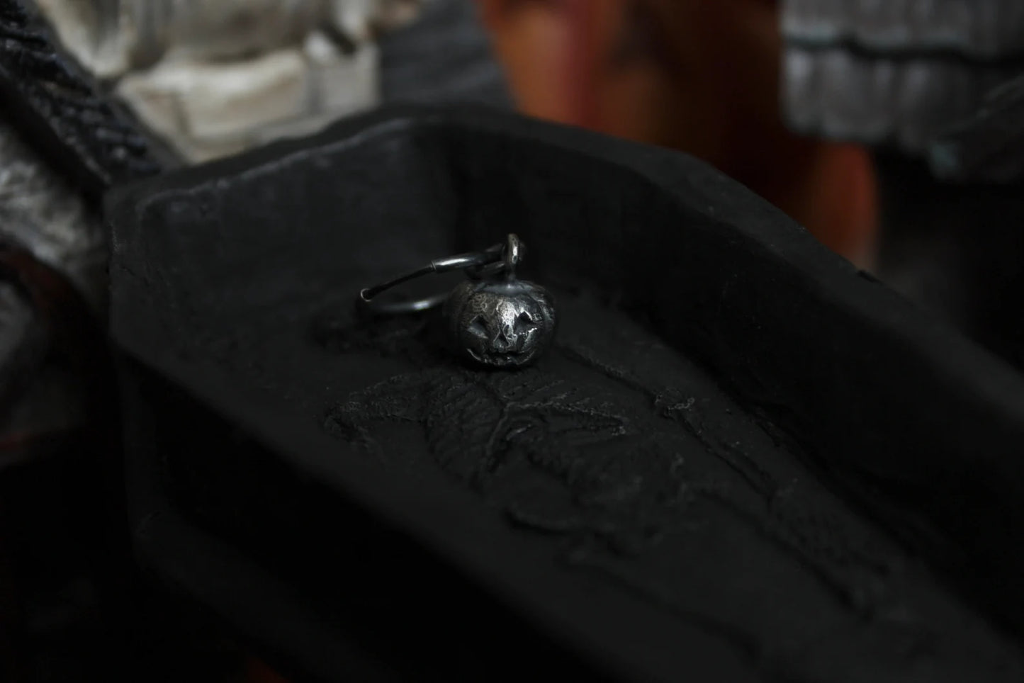 Silver Pumpkin Earring