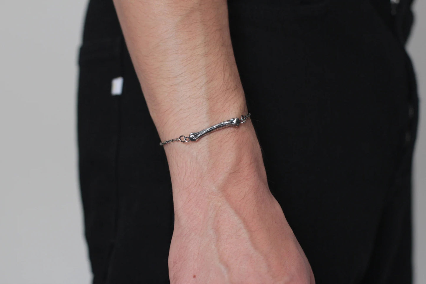 The Silver Catacomb Bundle - Silver Skull Pendant & Silver Ossuary Bone Bracelet