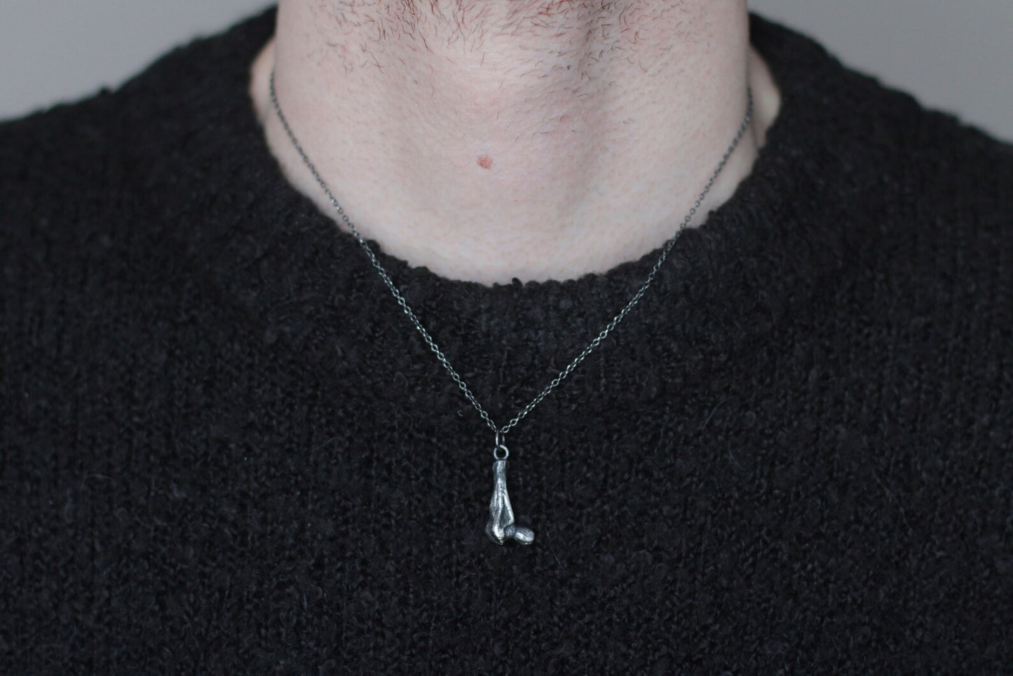 Silver Ossuary Bone Pendant