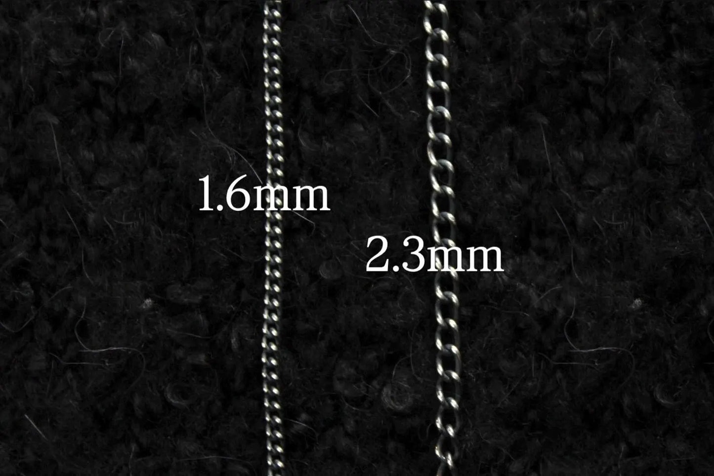 Oxidised Sterling Silver Curb Necklace Chain