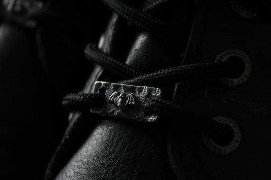Silver Bat Shoe Lace Buckles