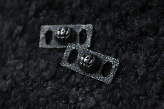 Silver Pumpkin Shoe Lace Buckles