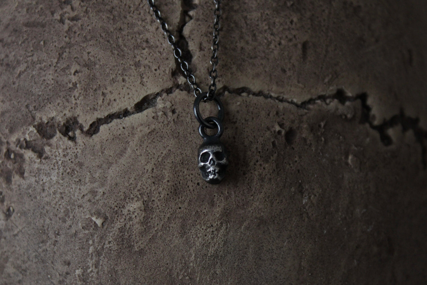 Tiny Silver Skull Pendant