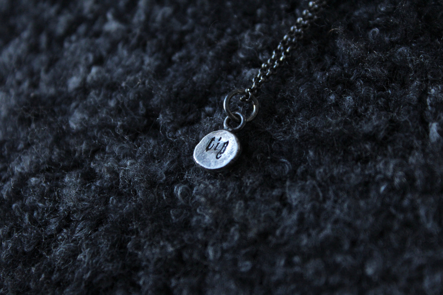 Sterling Silver Clad in Black Pendant