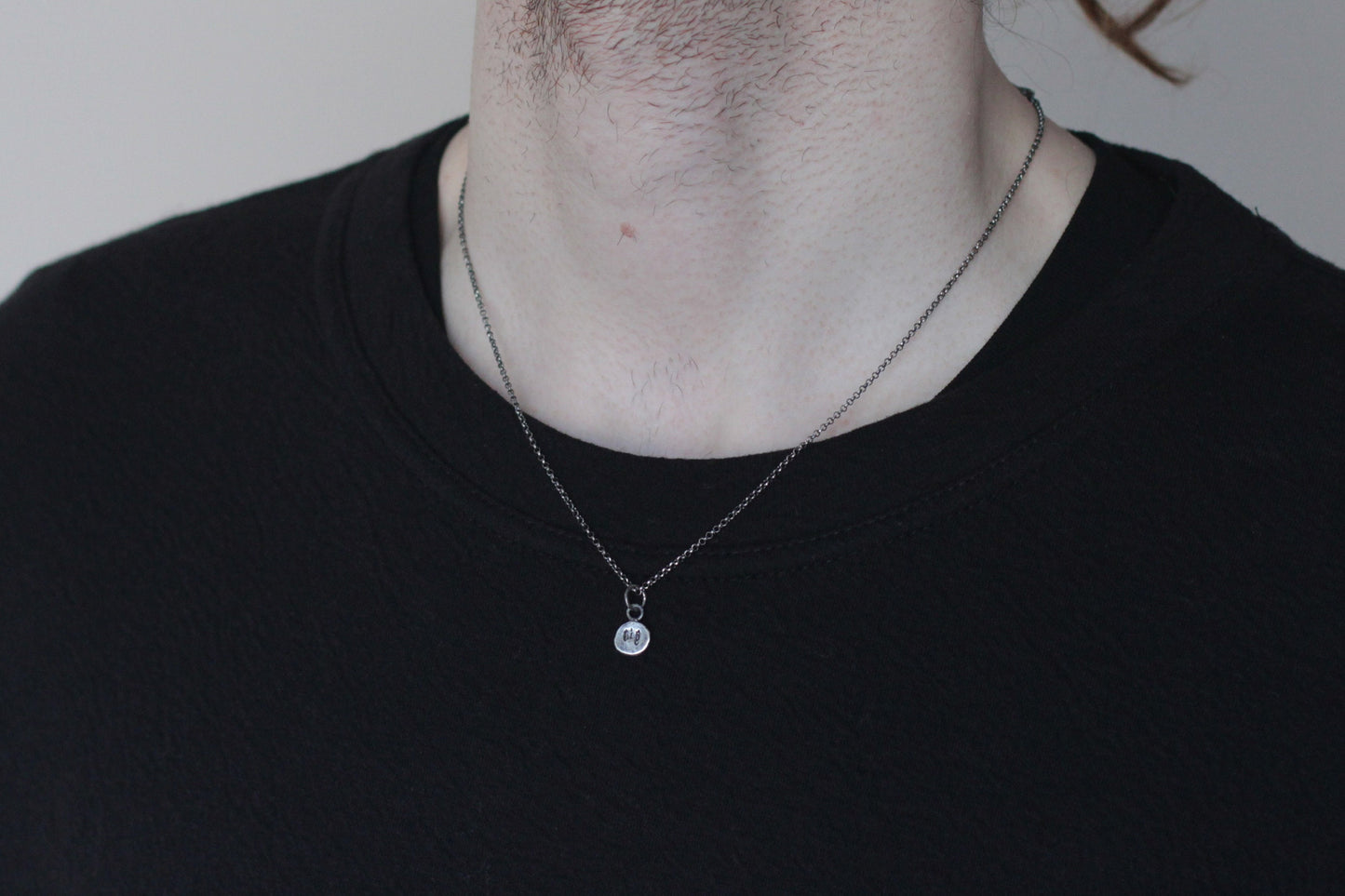 Sterling Silver Clad in Black Pendant