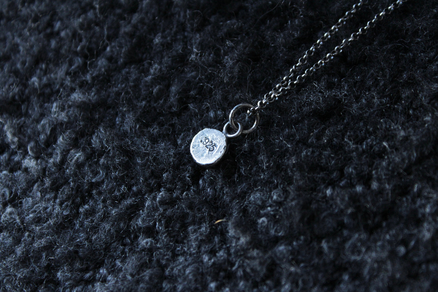 Sterling Silver Clad in Black Pendant