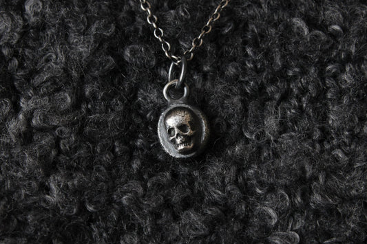 The Silver Cemetery Skull Pendant