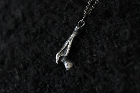 Silver Ossuary Bone Pendant