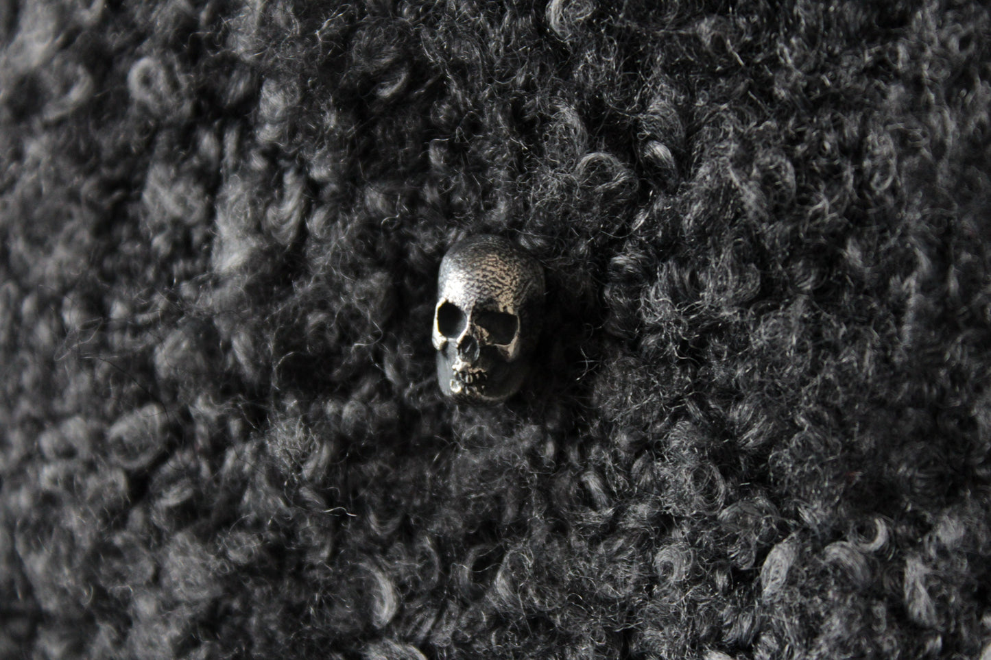 Silver Skull Pin Badge