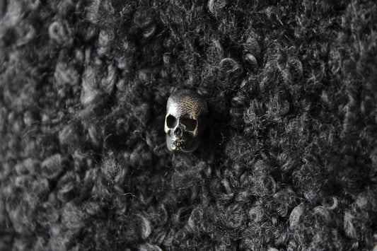 Silver Skull Pin Badge