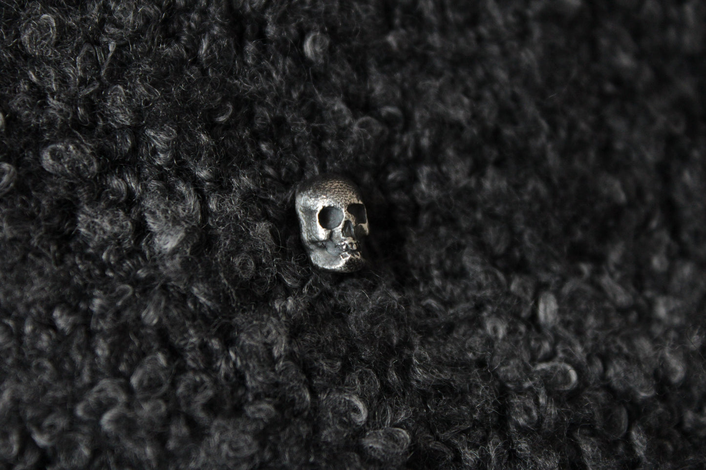 Silver Skull Pin Badge