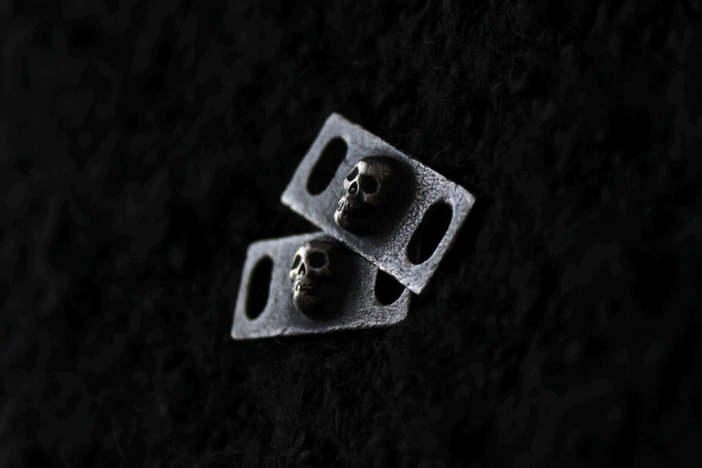 Silver Skull Shoe Lace Buckles