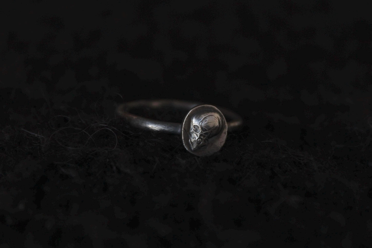 Sterling Silver Memento Mori Skull Ring