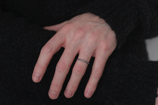 Sterling Silver Textured Stacker Ring