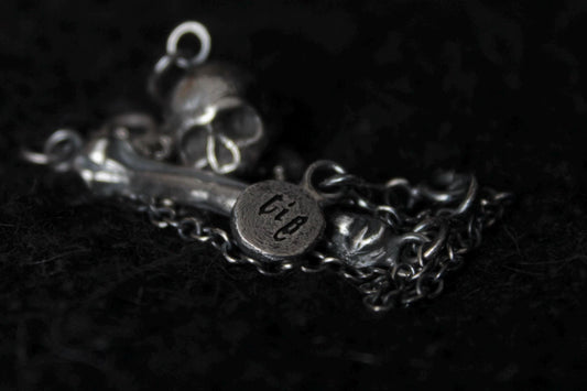 The Silver Ossuary Bundle - Silver Ossuary Skull Pendant & Silver Ossuary Bone Bracelet