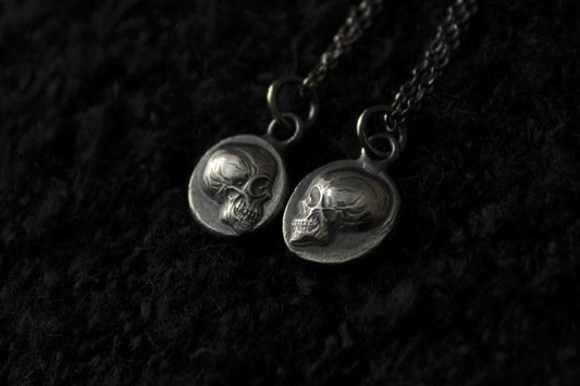Sterling Silver ‘Til Death’ Memento Mori Skull Pendant Bundle • Relationship & Friendship Pendants