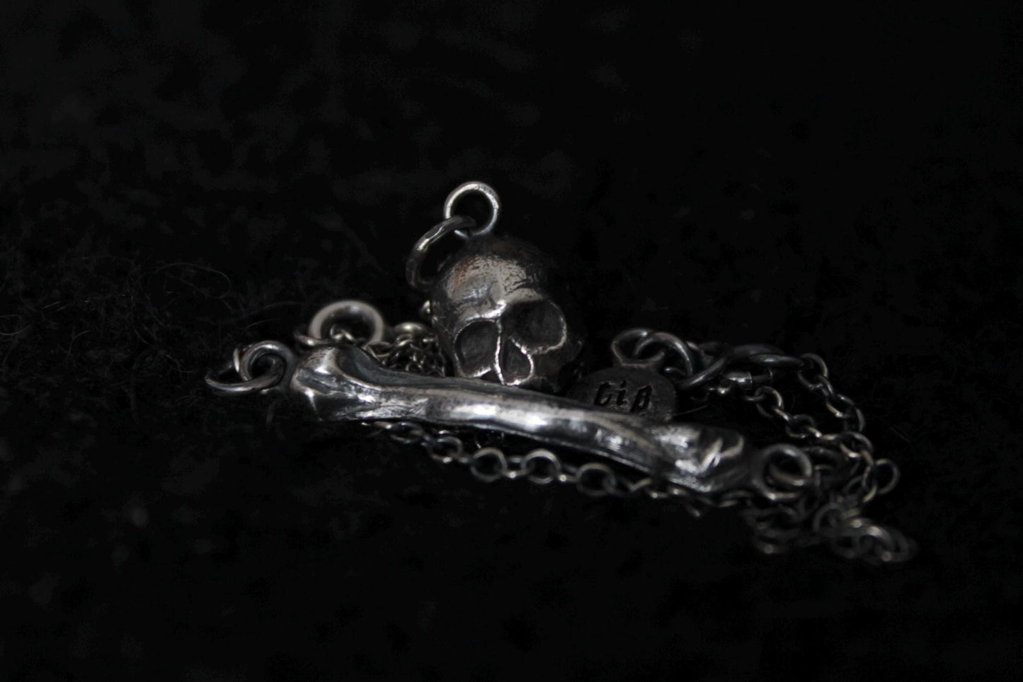 The Silver Ossuary Bundle - Silver Ossuary Skull Pendant & Silver Ossuary Bone Bracelet