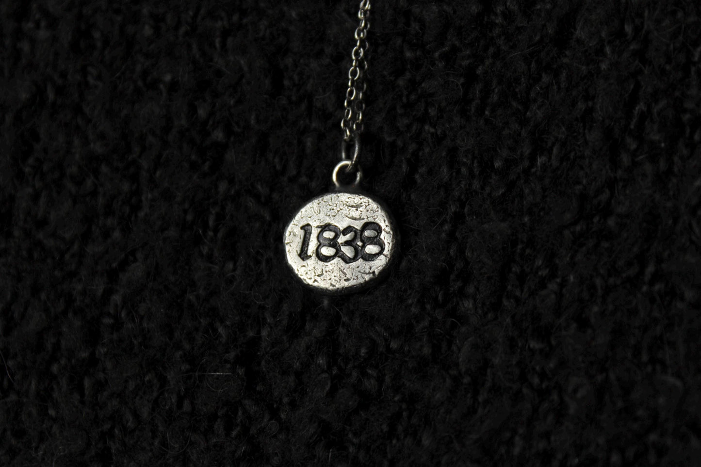 Sterling Silver Gothic Custom Year Pendant • Personalisable •
