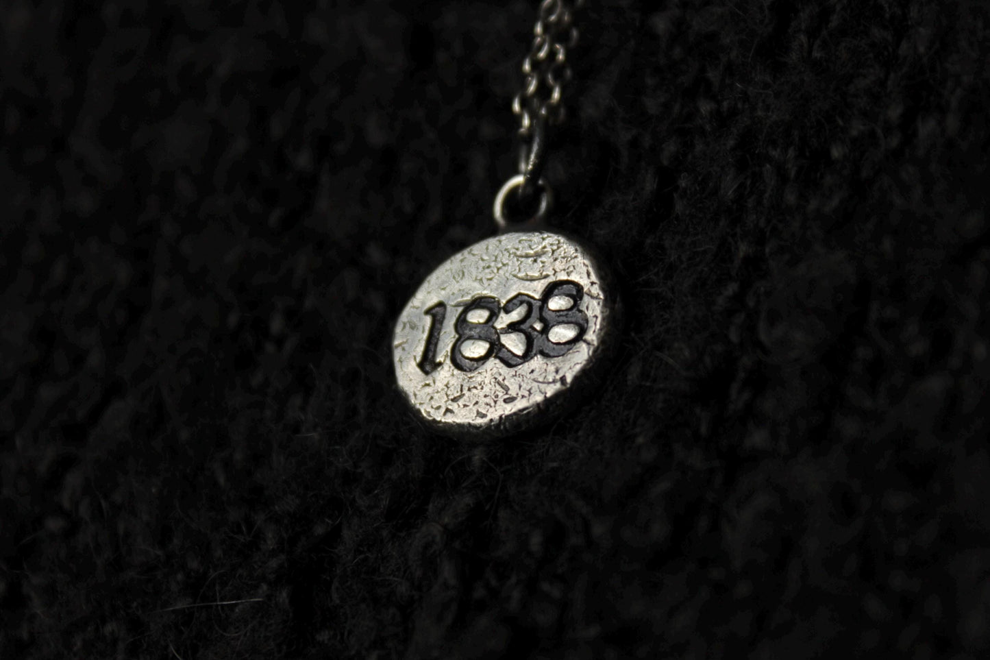 Sterling Silver Gothic Custom Year Pendant • Personalisable •