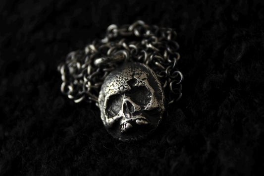 Graveyard Skull Silver Pendant