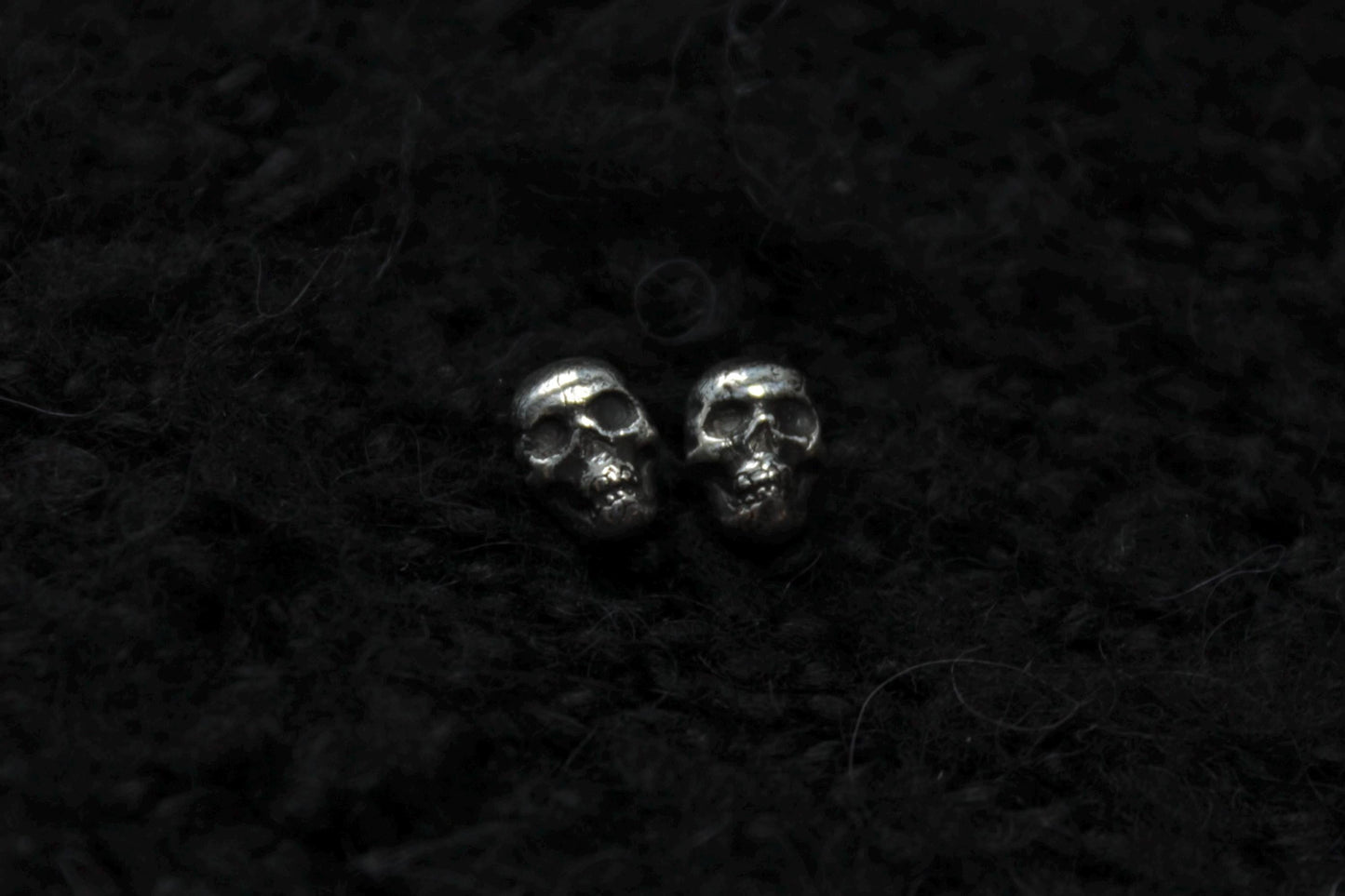 Silver Skull Stud Earrings