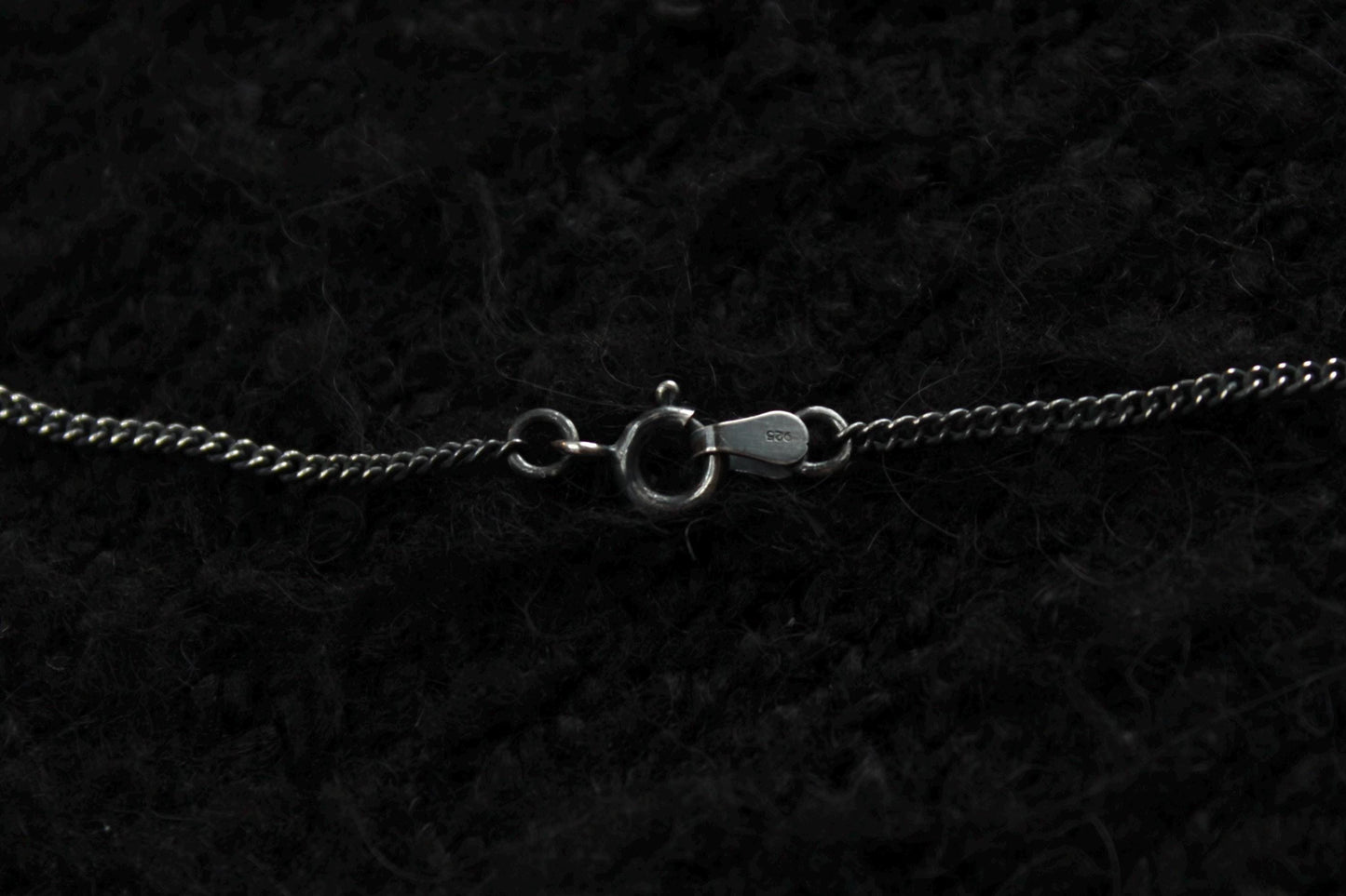 Oxidised Sterling Silver Curb Necklace Chain