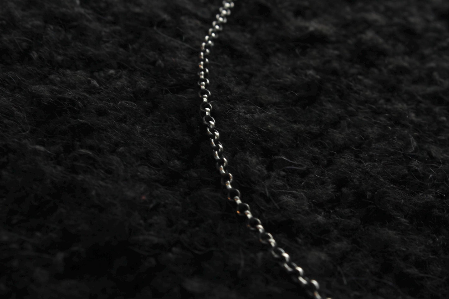 Oxidised Sterling Silver Belcher Necklace Chain