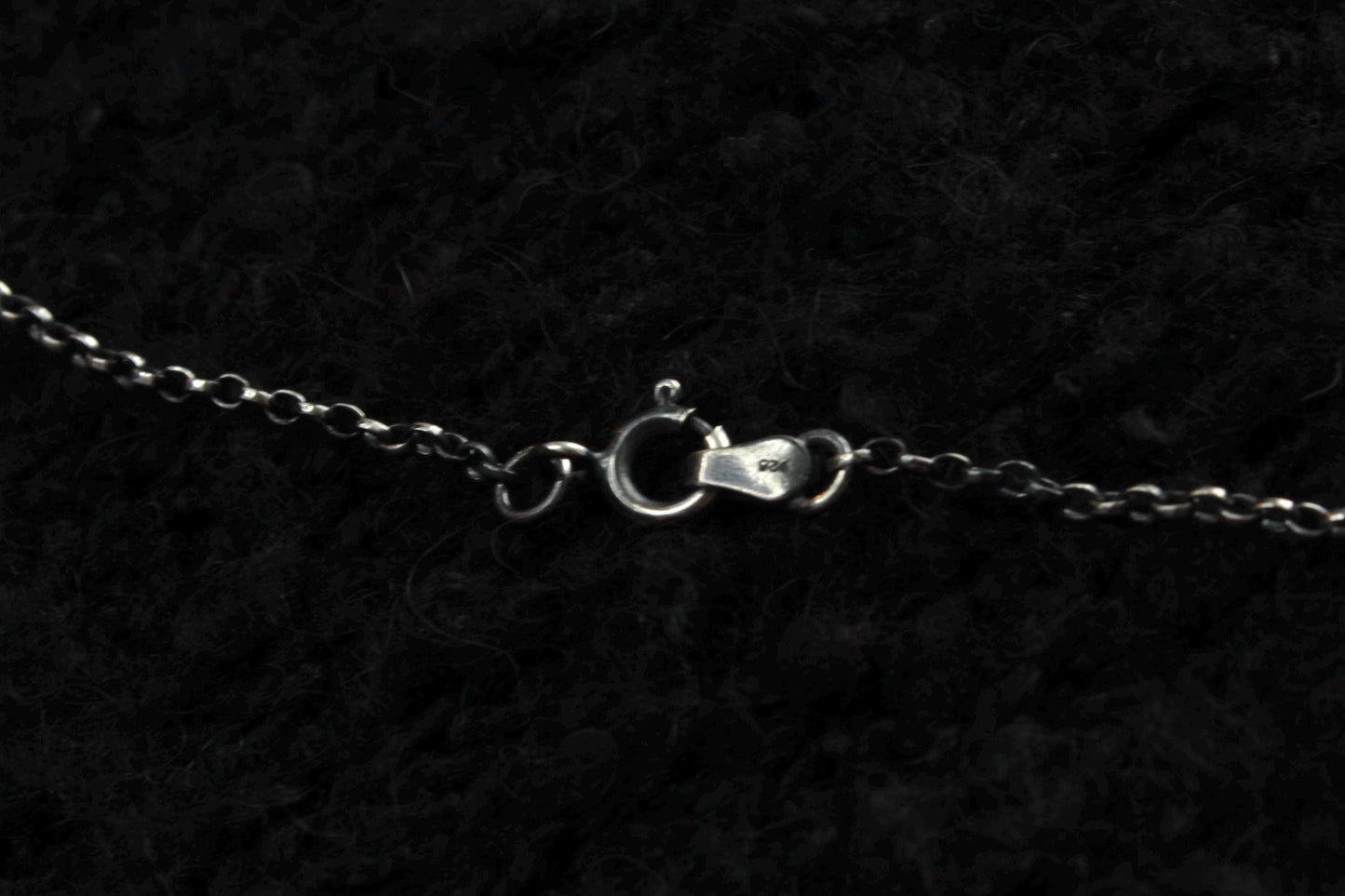 Oxidised Sterling Silver Belcher Necklace Chain