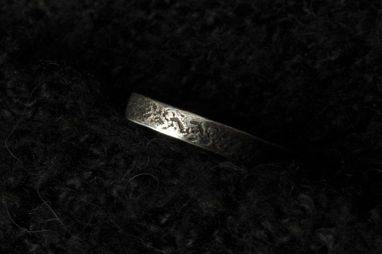 Sterling Silver Concrete Texture Ring