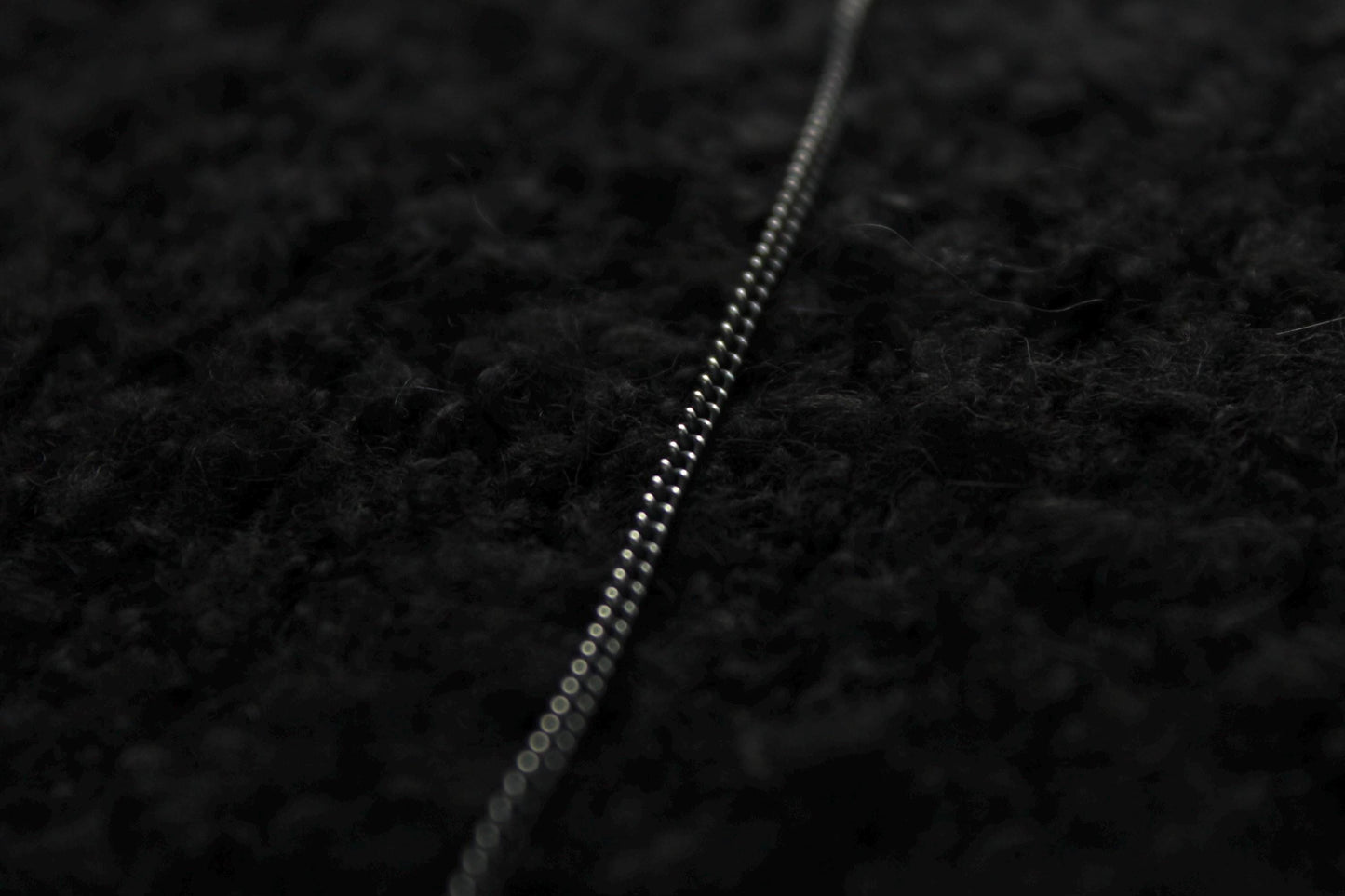 Oxidised Sterling Silver Curb Necklace Chain
