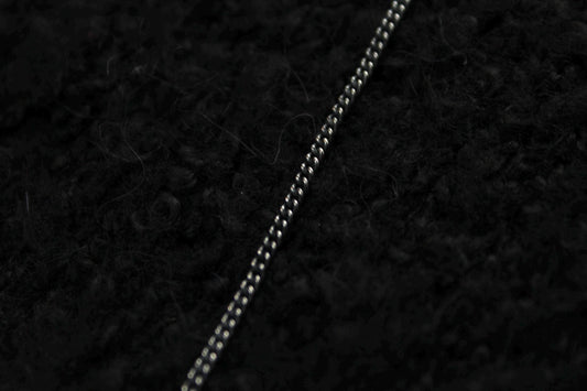 Oxidised Sterling Silver Curb Necklace Chain