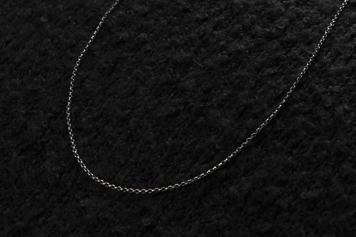 Oxidised Sterling Silver Belcher Necklace Chain