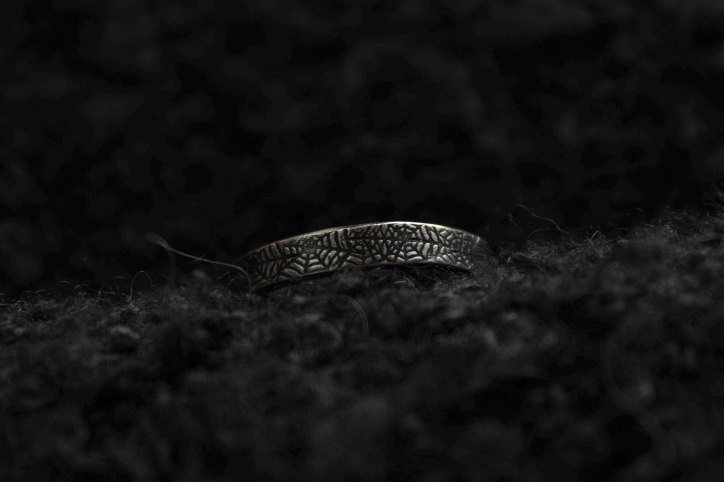 Sterling Silver Cobweb Texture Ring