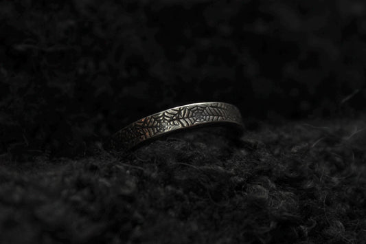 Sterling Silver Cobweb Texture Ring